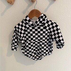 Little One Shop Checkered Black and White Bubble